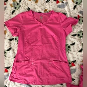 Healing Hands set scrubs. Shirt size M and pants size S